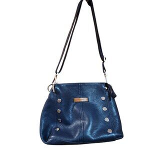 Hammitt Bryant Medium Navy Leather bag silver Hardware